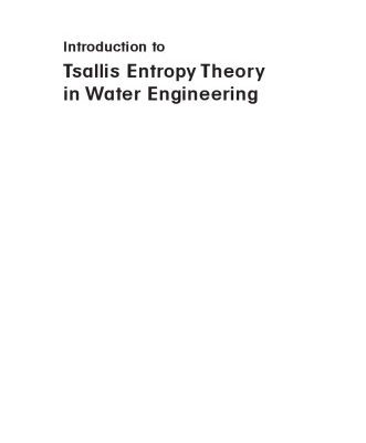 خرید و دانلود نسخه کامل کتاب Introduction to Tsallis entropy theory in water engineering