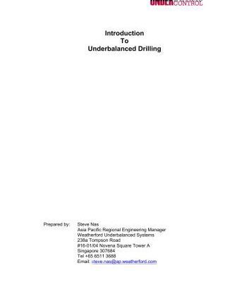 خرید و دانلود نسخه کامل کتاب Introduction to Underbalanced Drilling