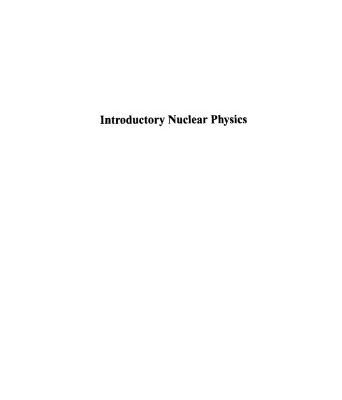 خرید و دانلود نسخه کامل کتاب Introductory Nuclear Physics
