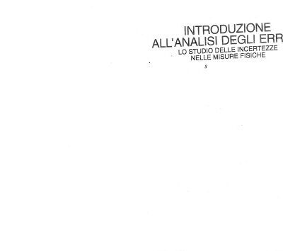 خرید و دانلود نسخه کامل کتاب Introduzione all’analisi degli errori. Lo studio delle incertezze nelle misure fisiche