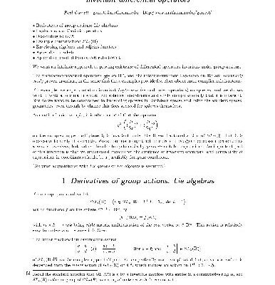 خرید و دانلود نسخه کامل کتاب Invariant differential operators (2006)(en)(20s)