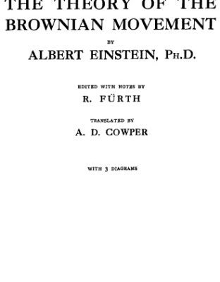 خرید و دانلود نسخه کامل کتاب Investigations on the theory of the Brownian movement