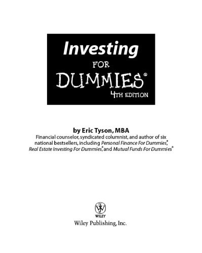 خرید و دانلود نسخه کامل کتاب Investing For Dummies, 4th Edition
