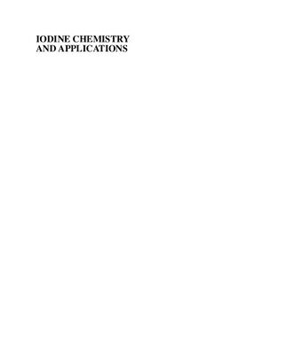 خرید و دانلود نسخه کامل کتاب Iodine Chemistry and Applications