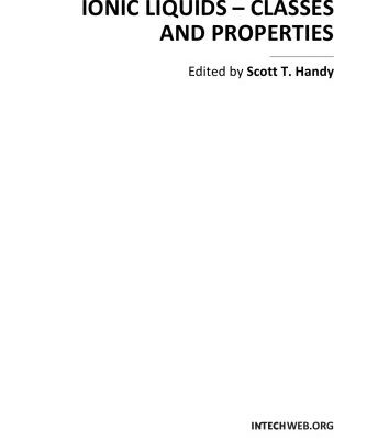 خرید و دانلود نسخه کامل کتاب Ionic Liquids – Classes and Properties