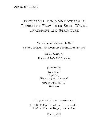 خرید و دانلود نسخه کامل کتاب Isothermal and Non-Isothermal Turbulent Flow over Solid Waves Transport and Structure
