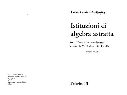 خرید و دانلود نسخه کامل کتاب Istituzioni di algebra astratta. Con esercizi e complementi_68b64b7411ac7.jpeg خرید و دانلود نسخه کامل کتاب Istituzioni di algebra astratta. Con esercizi e complementi