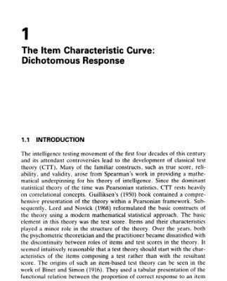 خرید و دانلود نسخه کامل کتاب Item Response Theory (Statistics: a Series of Textbooks and Monographs)