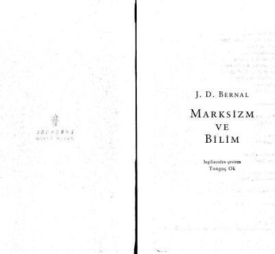 خرید و دانلود نسخه کامل کتاب J. D. Bernal – Marksizm ve Bilim.epub