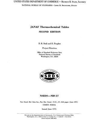 خرید و دانلود نسخه کامل کتاب JANAF Thermochemical Tables