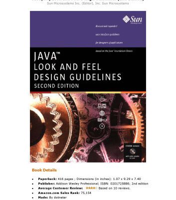 خرید و دانلود نسخه کامل کتاب Java Look and Feel Design Guidelines