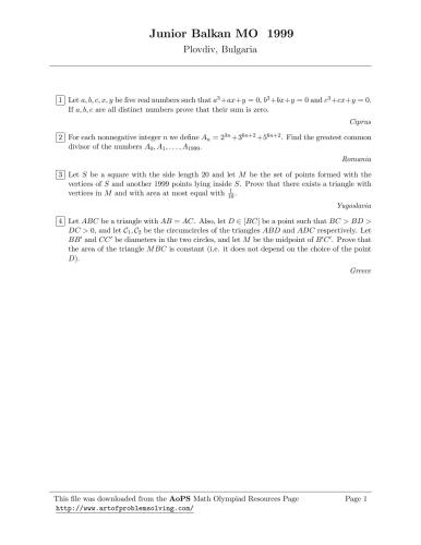 خرید و دانلود نسخه کامل کتاب JBMO 1999 problems_68d074165e826.jpeg خرید و دانلود نسخه کامل کتاب JBMO 1999 problems
