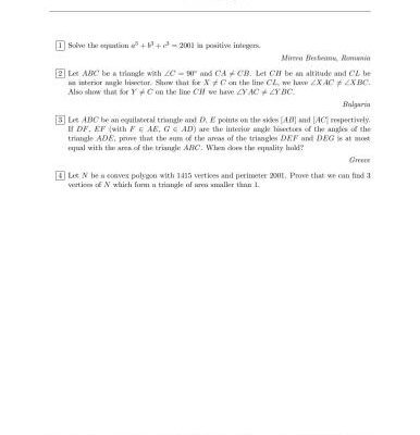 خرید و دانلود نسخه کامل کتاب JBMO 2001 problems