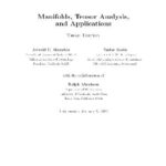 خرید و دانلود نسخه کامل کتاب Jerrold E Marsden Tudor Ratiu Ralph Abraham Manifolds Tensor Analysis and Applications