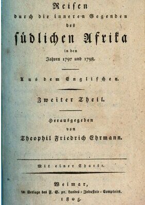 خرید و دانلود نسخه کامل کتاب John Barrows durch die inneren Gegenden des südlichen Afrikas in den Jahren 1797 und 1798