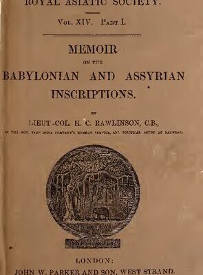 خرید و دانلود نسخه کامل کتاب Journal of the Asiatic Society; Memoir of the Baylonian and Assyrian Inscriptions
