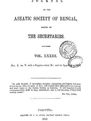 خرید و دانلود نسخه کامل کتاب Journal of the Asiatic Society of Bengal