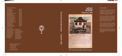 خرید و دانلود نسخه کامل کتاب Journal of the Siam Society; 91_68c09731a403b.jpeg خرید و دانلود نسخه کامل کتاب Journal of the Siam Society; 91