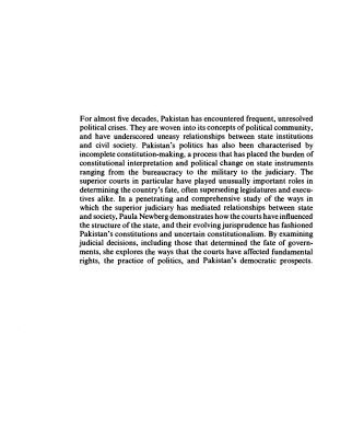 خرید و دانلود نسخه کامل کتاب Judging the State: Courts and Constitutional Politics in Pakistan
