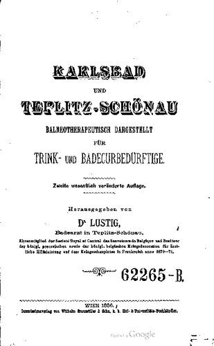 خرید و دانلود نسخه کامل کتاب Karlsbad und Teplitz-Schönau ; balneotherapeutisch dargestellt für Trink- und Badecurbedürftige_68c10b67be14c.jpeg خرید و دانلود نسخه کامل کتاب Karlsbad und Teplitz-Schönau ; balneotherapeutisch dargestellt für Trink- und Badecurbedürftige