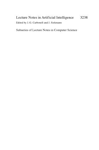 خرید و دانلود نسخه کامل کتاب KI 2004: Advances in Artificial Intelligence: 27th Annual German Conference on AI, KI 2004, Ulm, Germany, September 20-24, 2004. Proceedings_68cf0975d42e0.jpeg خرید و دانلود نسخه کامل کتاب KI 2004: Advances in Artificial Intelligence: 27th Annual German Conference on AI, KI 2004, Ulm, Germany, September 20-24, 2004. Proceedings