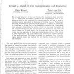 خرید و دانلود نسخه کامل کتاب Kintsch & Van Dijk (1978) Toward a Model of Text Comprehension and Production