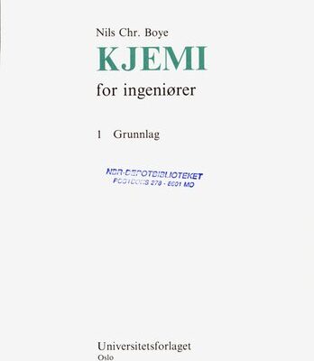 خرید و دانلود نسخه کامل کتاب Kjemi for ingeniører. 1 : Grunnlag