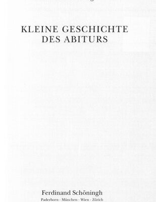 خرید و دانلود نسخه کامل کتاب Kleine Geschichte des Abiturs