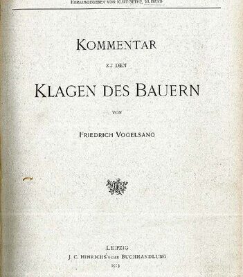 خرید و دانلود نسخه کامل کتاب Kommentar zu den Klagen des Bauern