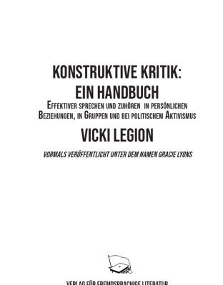 خرید و دانلود نسخه کامل کتاب Konstruktiv Kritik: Ein Handbuch