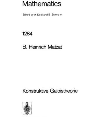 خرید و دانلود نسخه کامل کتاب Konstruktive Galoistheorie