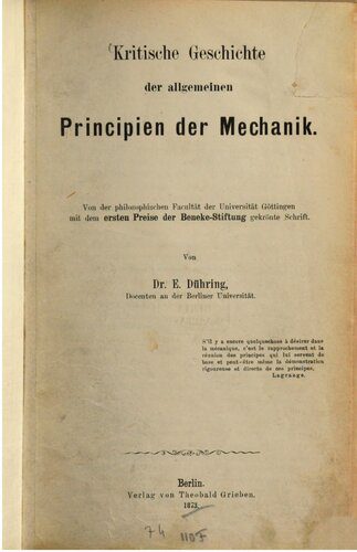 خرید و دانلود نسخه کامل کتاب Kritische Geschichte der allgemeinen Prinzipien der Mechanik_68bcb422acd68.jpeg خرید و دانلود نسخه کامل کتاب Kritische Geschichte der allgemeinen Prinzipien der Mechanik