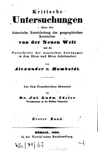 خرید و دانلود نسخه کامل کتاب Kritische Untersuchungen über die historische Entwickelung der geographischen Kenntnisse von der Neuen Welt und die Fortschritte der nautischen Astronomie in dem 15ten und 16ten Jahrhundert_68bfa4258c01f.jpeg خرید و دانلود نسخه کامل کتاب Kritische Untersuchungen über die historische Entwickelung der geographischen Kenntnisse von der Neuen Welt und die Fortschritte der nautischen Astronomie in dem 15ten und 16ten Jahrhundert