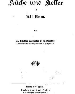 خرید و دانلود نسخه کامل کتاب Küche und Keller in Alt-Rom