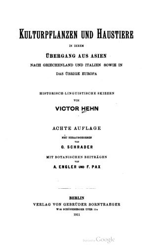 خرید و دانلود نسخه کامل کتاب Kulturpflanzen und Haustiere in ihrem Übergang aus Asien nach Griechenland und Italien sowie in das übrige Europa : Historisch-linguistische Skizzen_68bfa3b4668e1.jpeg خرید و دانلود نسخه کامل کتاب Kulturpflanzen und Haustiere in ihrem Übergang aus Asien nach Griechenland und Italien sowie in das übrige Europa : Historisch-linguistische Skizzen