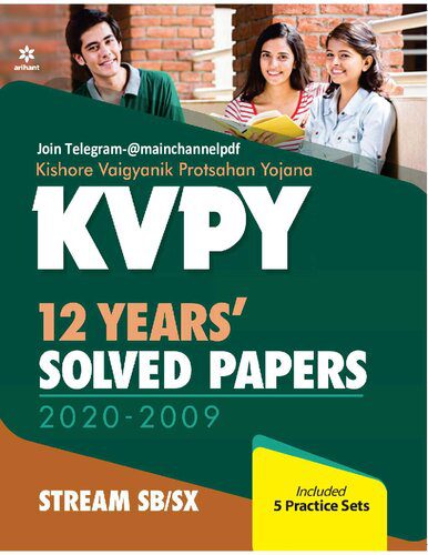 خرید و دانلود نسخه کامل کتاب KVPY 12 Years Solved Papers 2020-2009 Stream SB/SX_68c68dc53526b.jpeg خرید و دانلود نسخه کامل کتاب KVPY 12 Years Solved Papers 2020-2009 Stream SB/SX