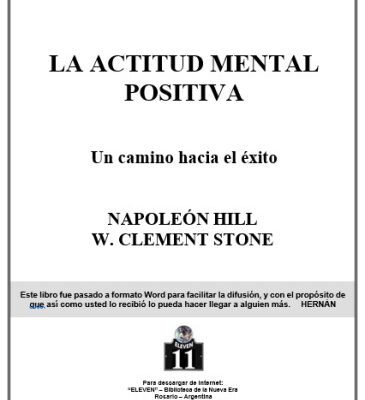 خرید و دانلود نسخه کامل کتاب La Actitud Mental Positiva