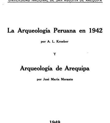 خرید و دانلود نسخه کامل کتاب La arqueología peruana en 1942; Arqueología de Arequipa