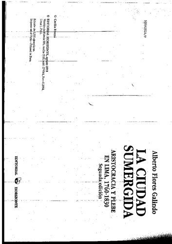 خرید و دانلود نسخه کامل کتاب La ciudad sumergida. Aristocracia y plebe en Lima, 1760-1830_68c05e1461fa1.jpeg خرید و دانلود نسخه کامل کتاب La ciudad sumergida. Aristocracia y plebe en Lima, 1760-1830