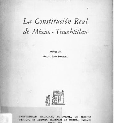 خرید و دانلود نسخه کامل کتاب La Constitución Real de México-Tenochtitlan