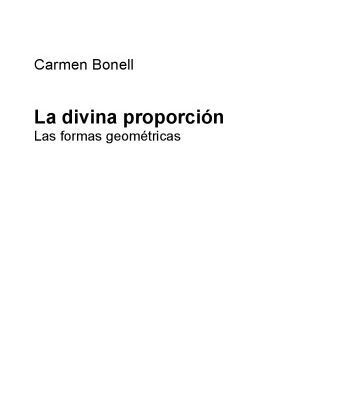 خرید و دانلود نسخه کامل کتاب La Divina Proporcion Las Formas Geometricas (Spa)