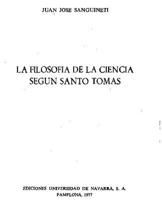 خرید و دانلود نسخه کامل کتاب La filosofía de la ciencia según Santo Tomás