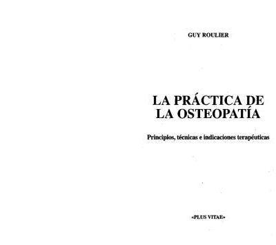 خرید و دانلود نسخه کامل کتاب La practica de osteopatia.Principios, tecnicas e indicaciones terapeuticas