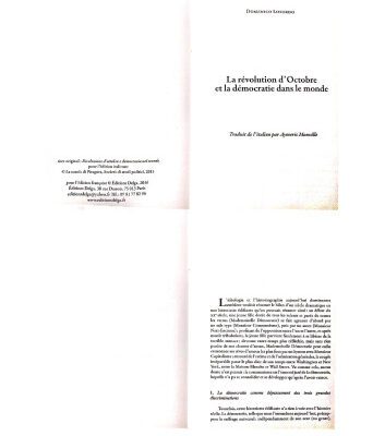 خرید و دانلود نسخه کامل کتاب La révolution d’Octobre et la démocratie dans le monde