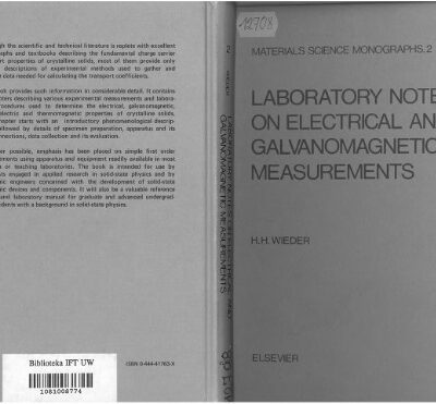 خرید و دانلود نسخه کامل کتاب Laboratory notes on electrical and galvanomagnetic measurements