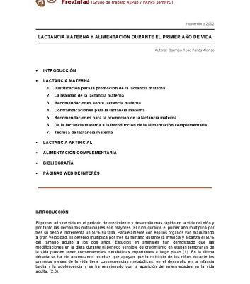 خرید و دانلود نسخه کامل کتاب Lactancia materna y alimentación durante el primer año de vida