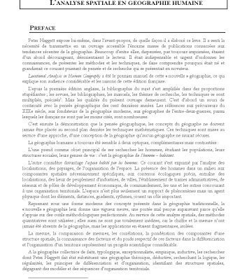 خرید و دانلود نسخه کامل کتاب L’Analyse Spatiale en Géographie Humaine