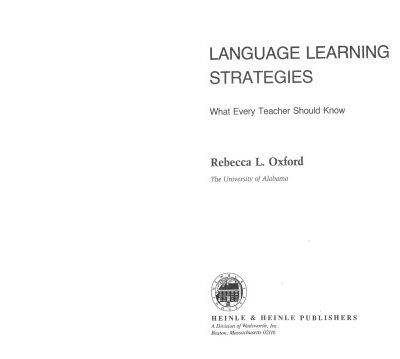 خرید و دانلود نسخه کامل کتاب Language Learning Strategies: What Every Teacher Should Know