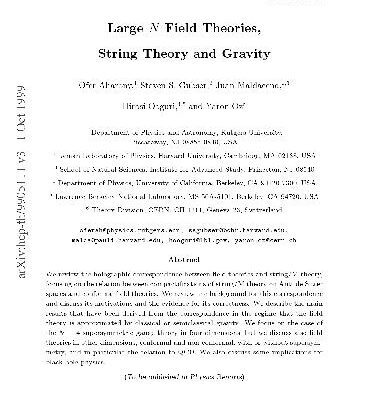 خرید و دانلود نسخه کامل کتاب Large N Field Theories, String Theory and Gravity