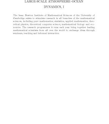 خرید و دانلود نسخه کامل کتاب Large-Scale Atmosphere-Ocean Dynamics I